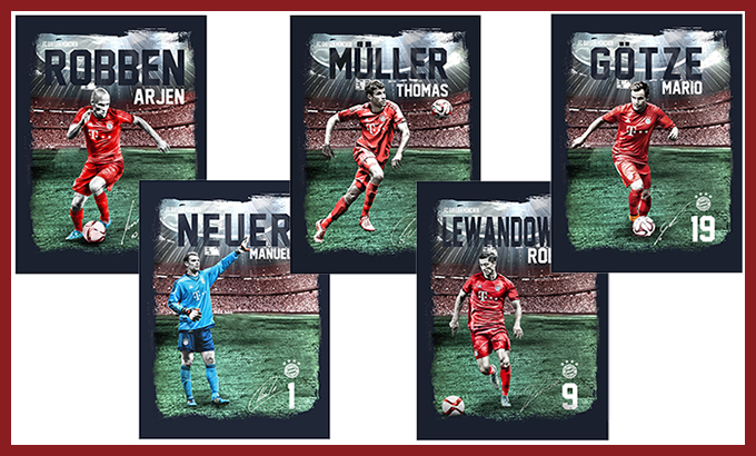 spole Brawl metallisk FC Bayern München Poster Spieler - Hans Pöhls GmbH